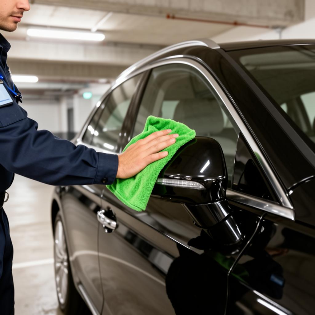 Profissional Susten Wash em operação no condomínio